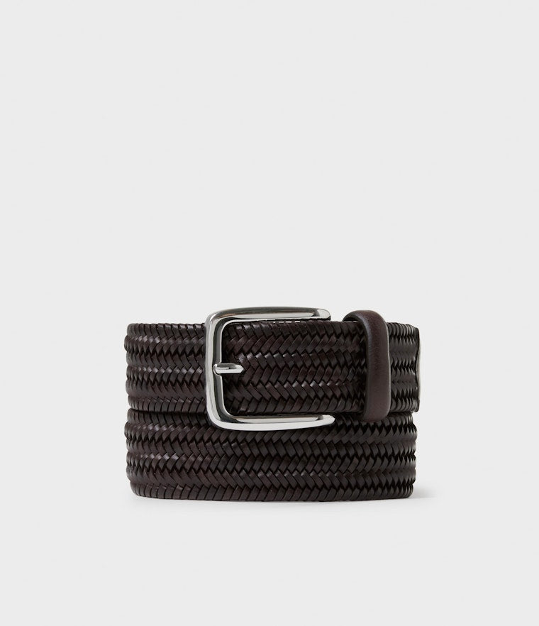 MARLEY LEATHER BELT, DARK BROWN