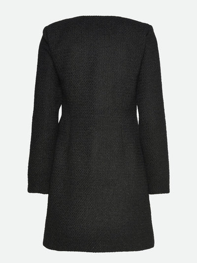 YOKO SUIT DRESS, BLACK BOUCLÉ CHECK