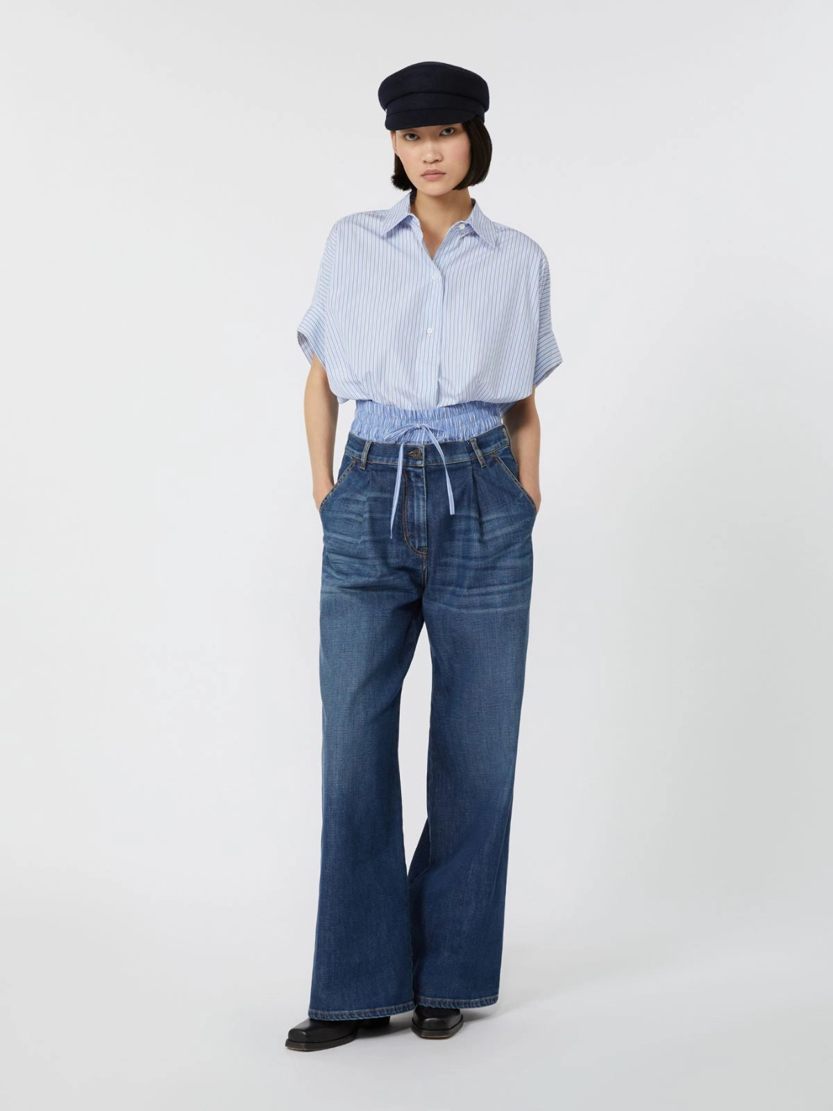 ARDEA POPLIN SHIRT, AZUR BLUE