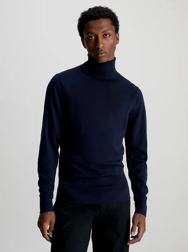 MERINO TURTLE NECK SWEATER, NIGHT SKY