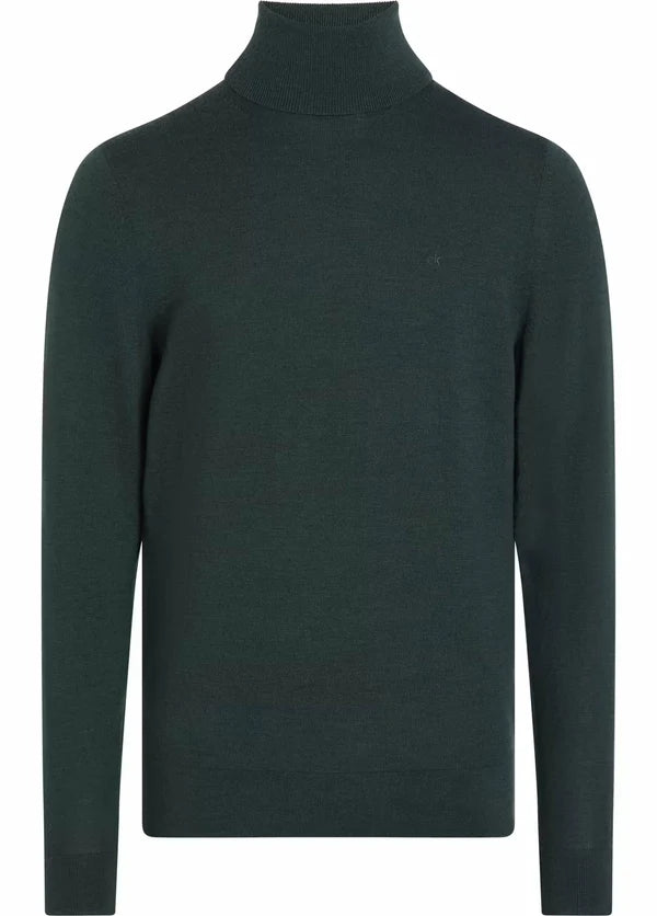 MERINO RWS TURTLE NECK SWEATER, MIDNIGHT FOREST HEATHER