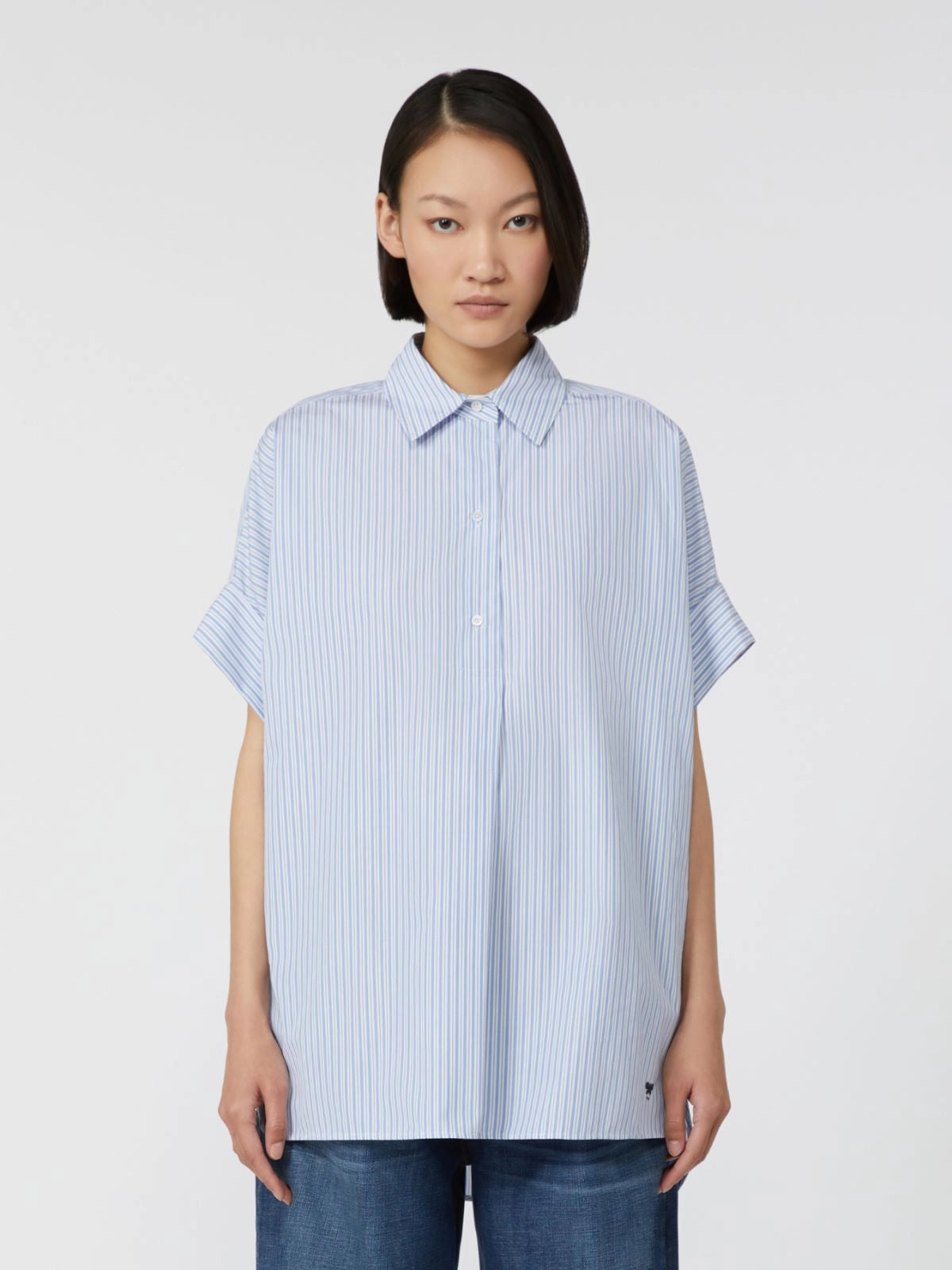 ARDEA POPLIN SHIRT, AZUR BLUE