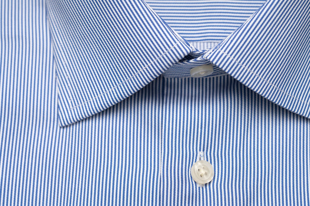 Den smalstribede skjorte navy, Modern Fit