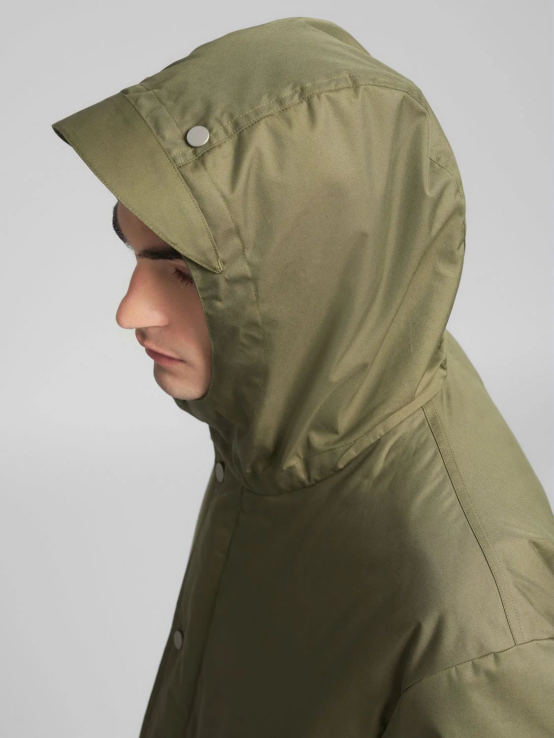 LONG TWILL JACKET, MUD GREEN