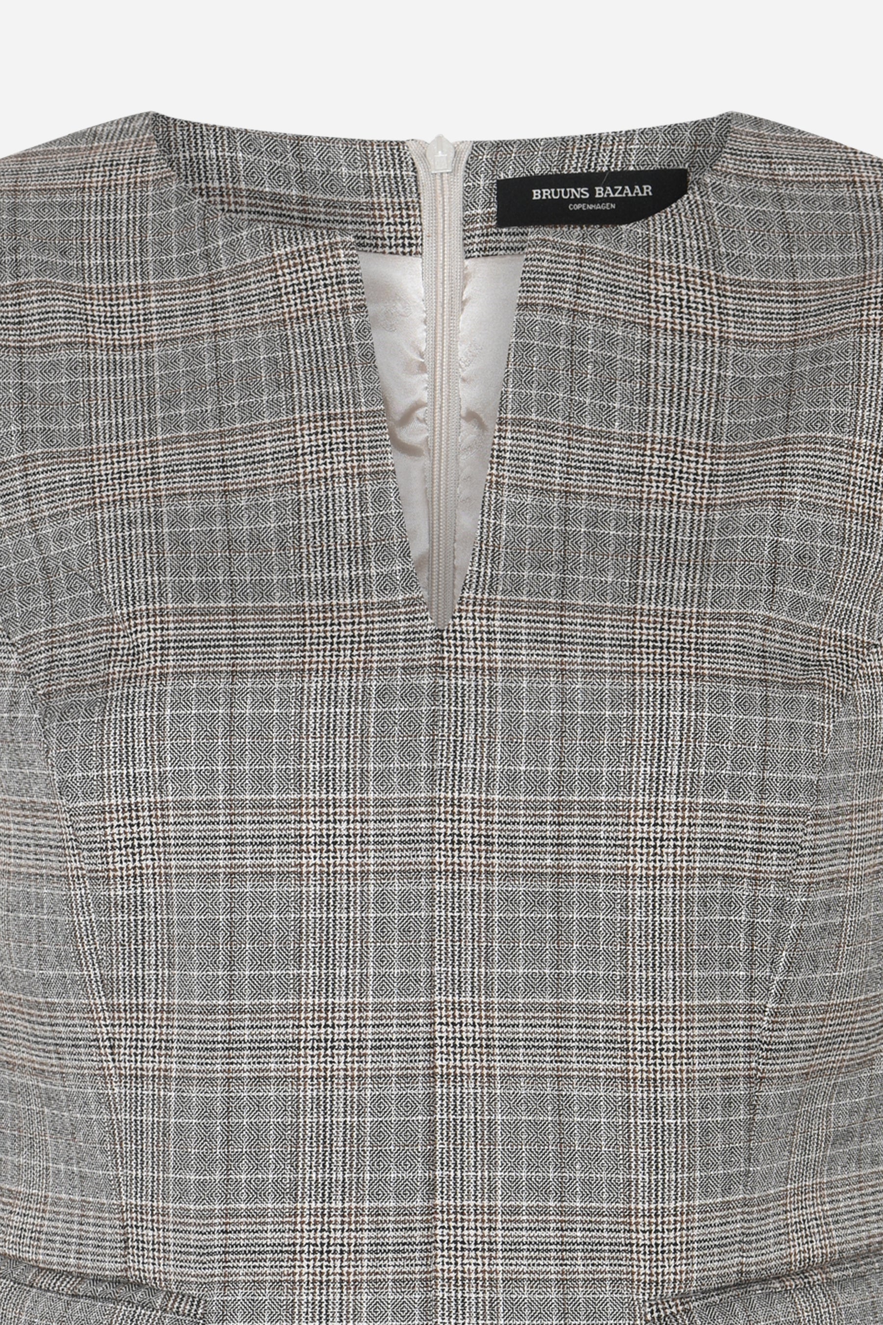 IPOMOEA LENESA DRESS, BROWN CHECK