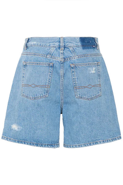 BASERRE DENIM SHORTS, LIGHT BLUE DENIM