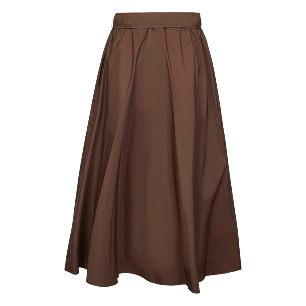 ZARDA MIDI SKIRT, CHOCOLATE BROWN