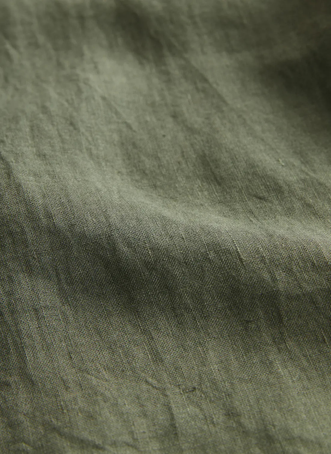 Douglas Linen SHirt, Classic Fit, Olive