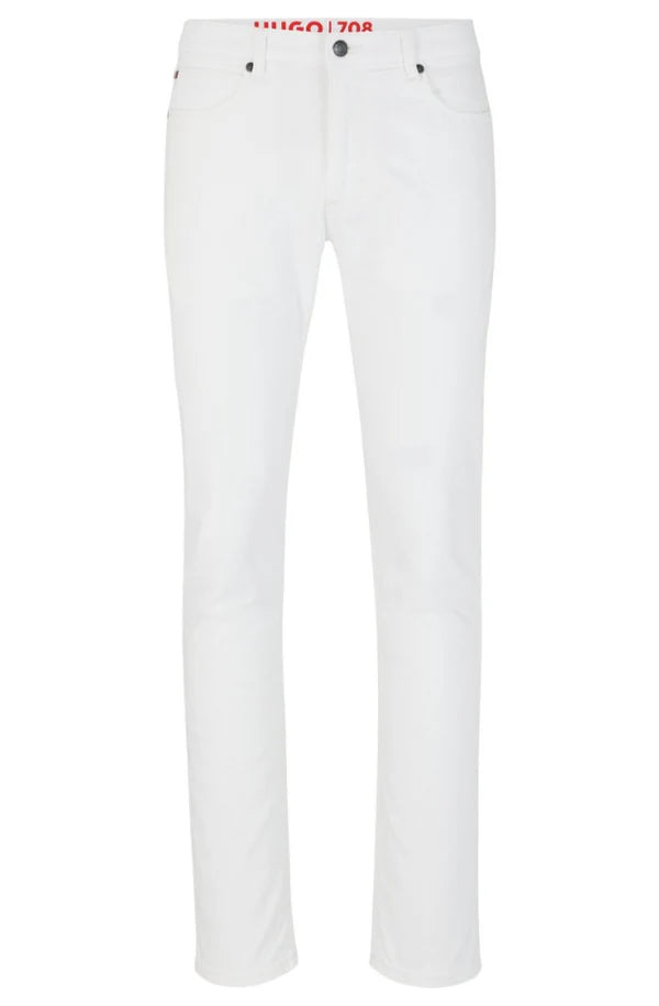 HUGO 708 JEANS, WHITE