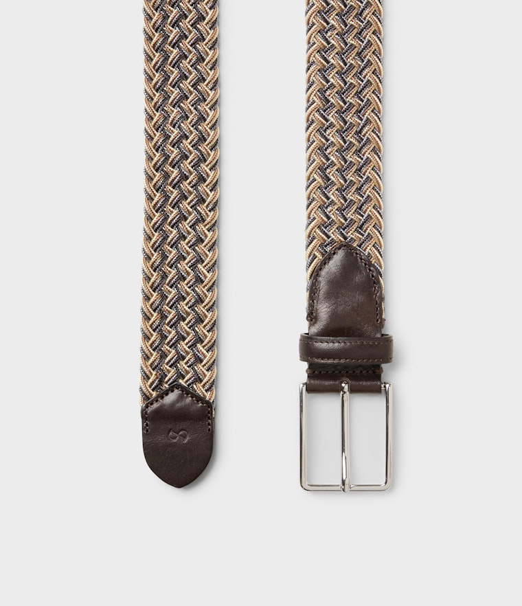 MATEO TEXTILE BELT,ælte BEIGE/LIGHT BROWN