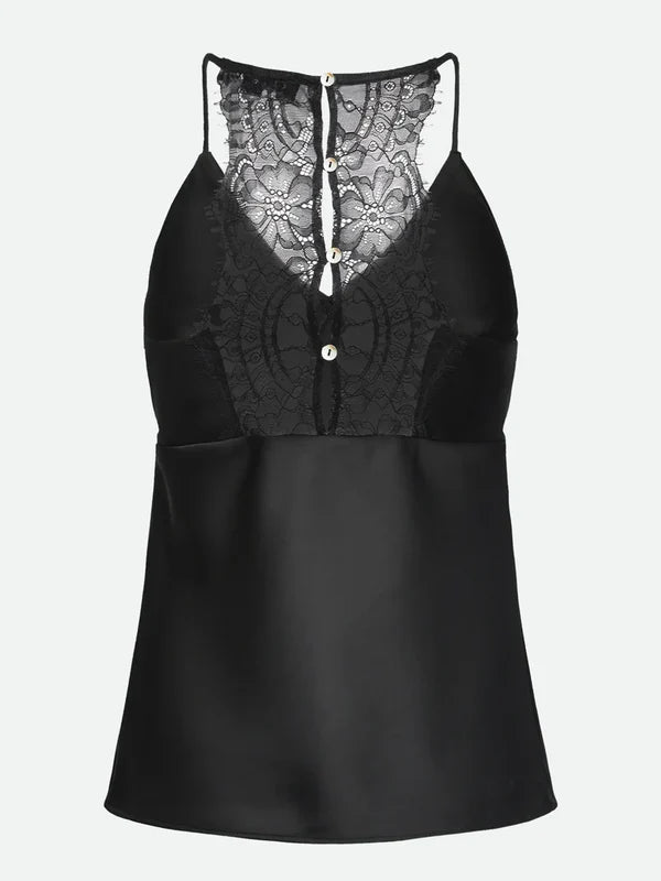 KIN STRAP TOP, BLACK