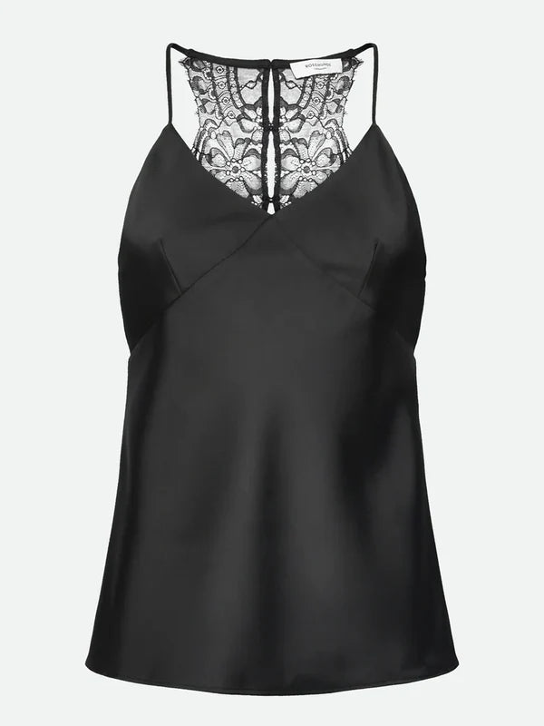 KIN STRAP TOP, BLACK