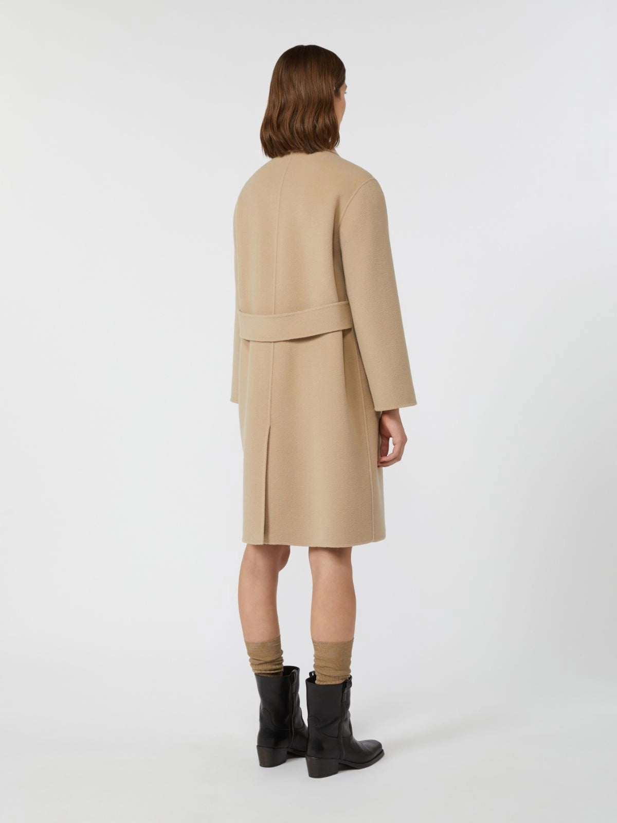 ZENONE SINGLE-BREASTED WOOL COAT, BEIGE