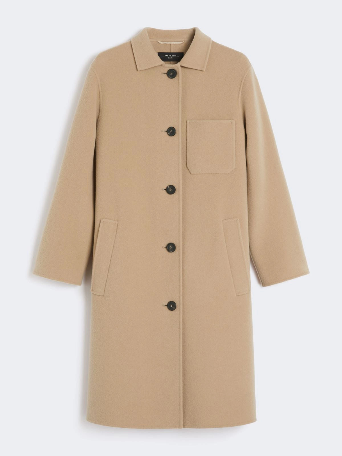 ZENONE SINGLE-BREASTED WOOL COAT, BEIGE