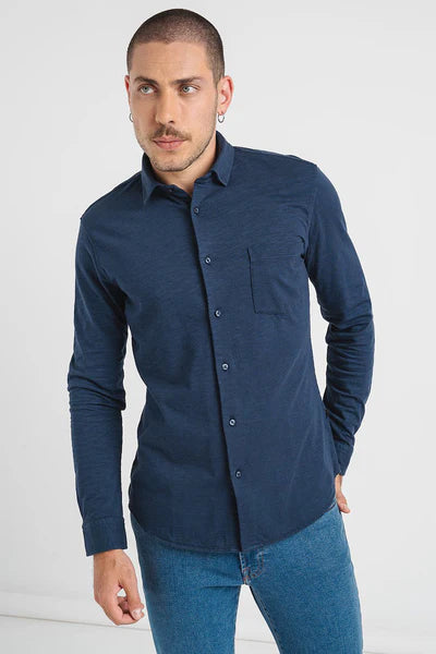 MYSOFT_2_M SHIRT, OPEN BLUE