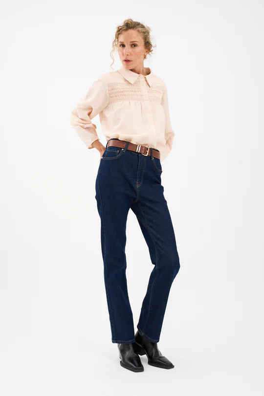 JENORA CROPPED JEANS WASH VIENNA, DENIM BLUE