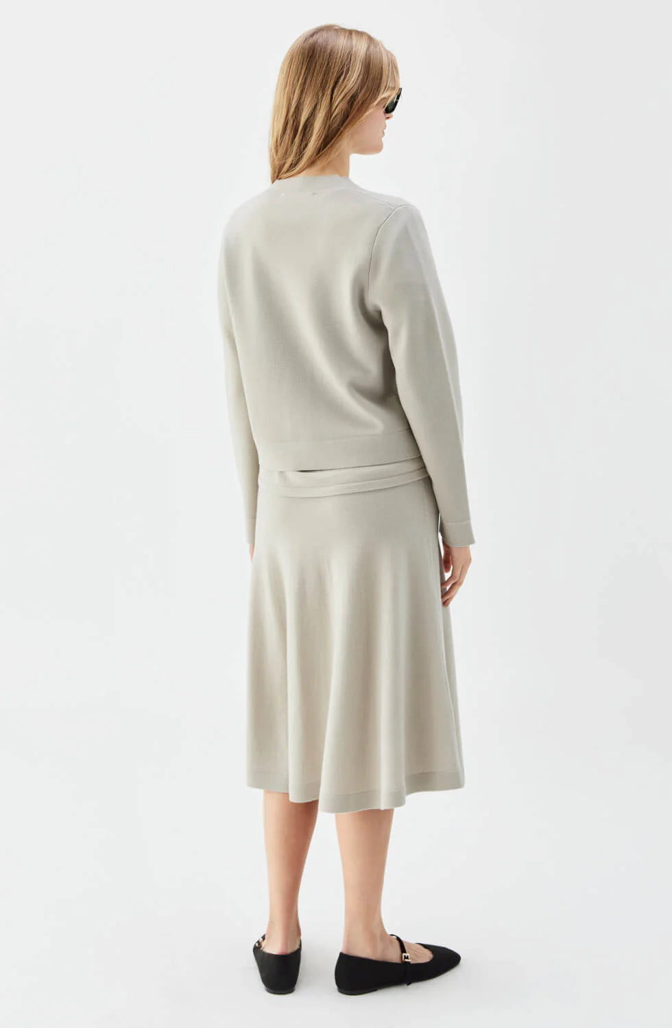 Allie Solid Cardigan, Sand