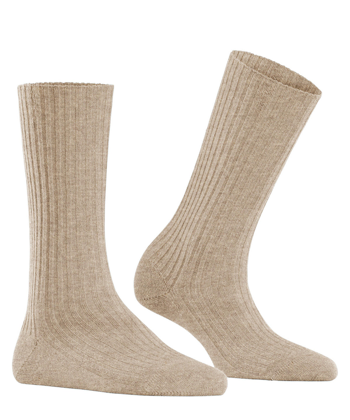 Cosy Wool Boot Socks, Beige Mel.