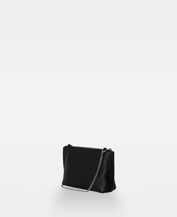 PALMA SMALL CHAIN BAG, SUEDE BLACK