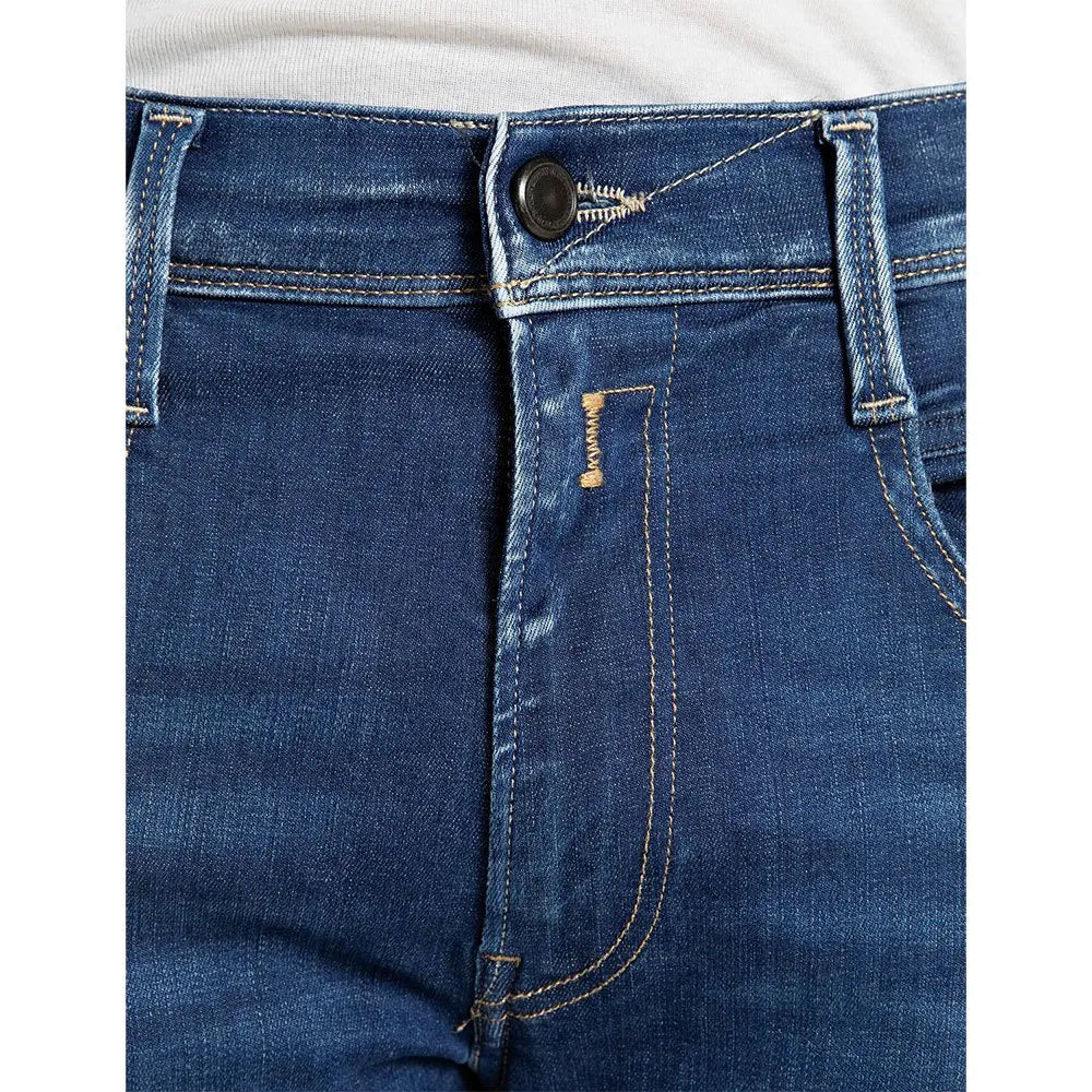 ANBASS HYPERFLEX JEANS, MEDIUM BLUE