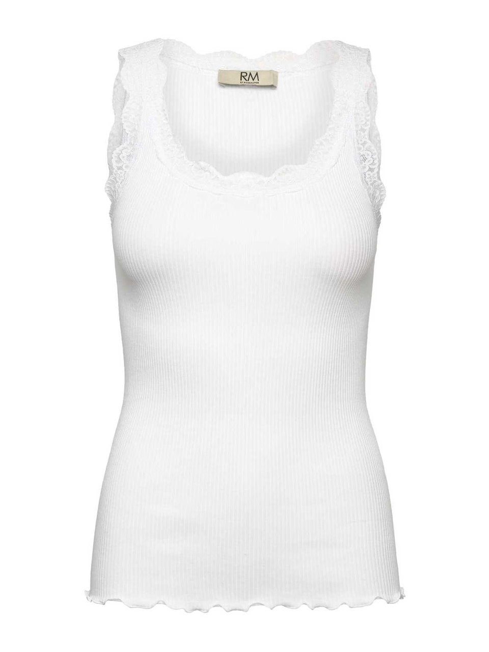 RWBalta Modal SL Lace U Neck top, New White