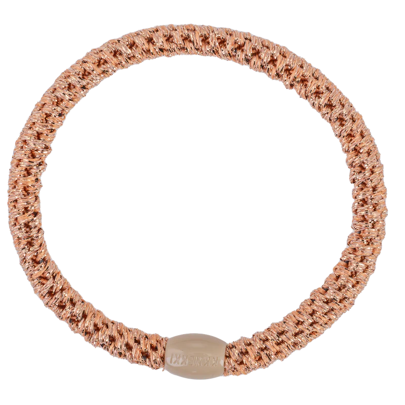 SLIM GLITTER HAIR TIE, ROSEGOLD