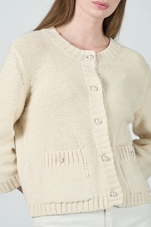 Kimmie Cardigan, Beige