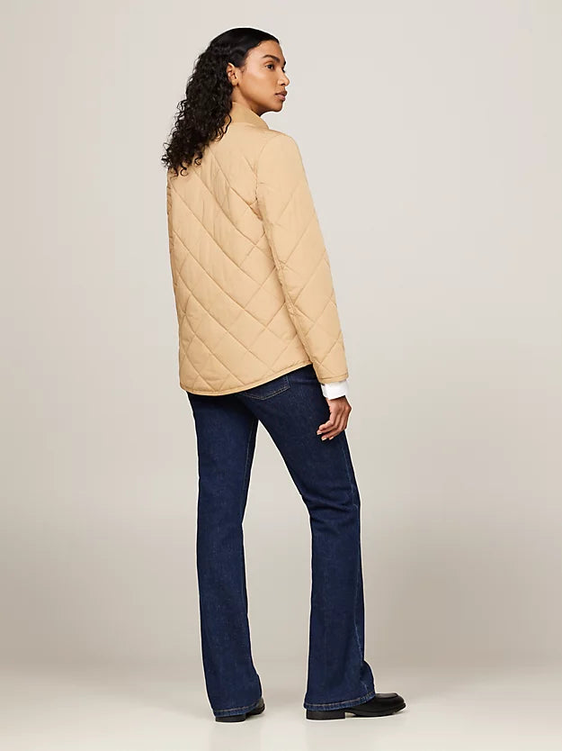 LW Quilted Bomber Jacket, Classic Khaki