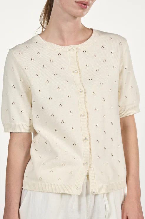 MAXINE CARDIGAN, OFF WHITE