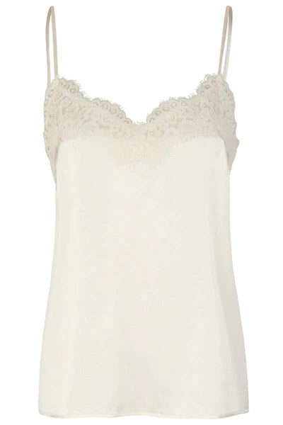 SILK STRAP TOP, IVORY