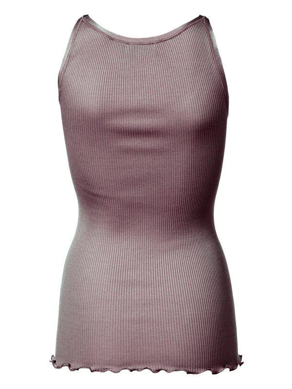 SILK TOP W/ELASTIC BAND, ANTIQUE ROSE