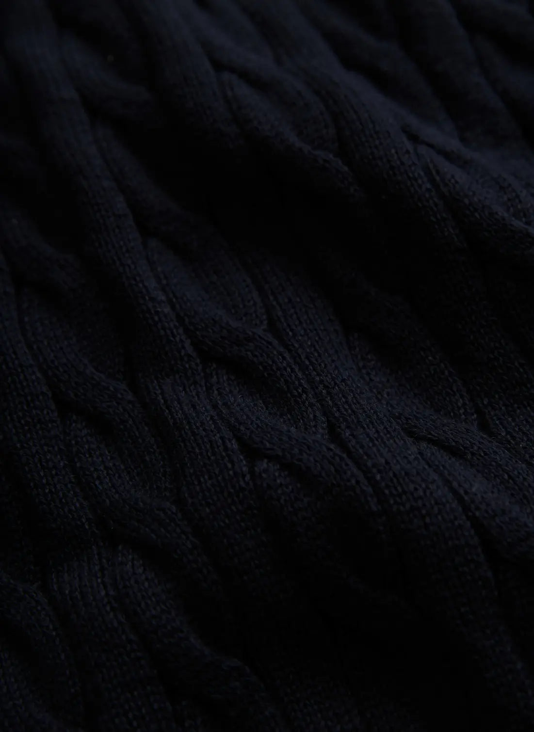 LANCASTER CABLE KNIT POLO, OLD BLUE