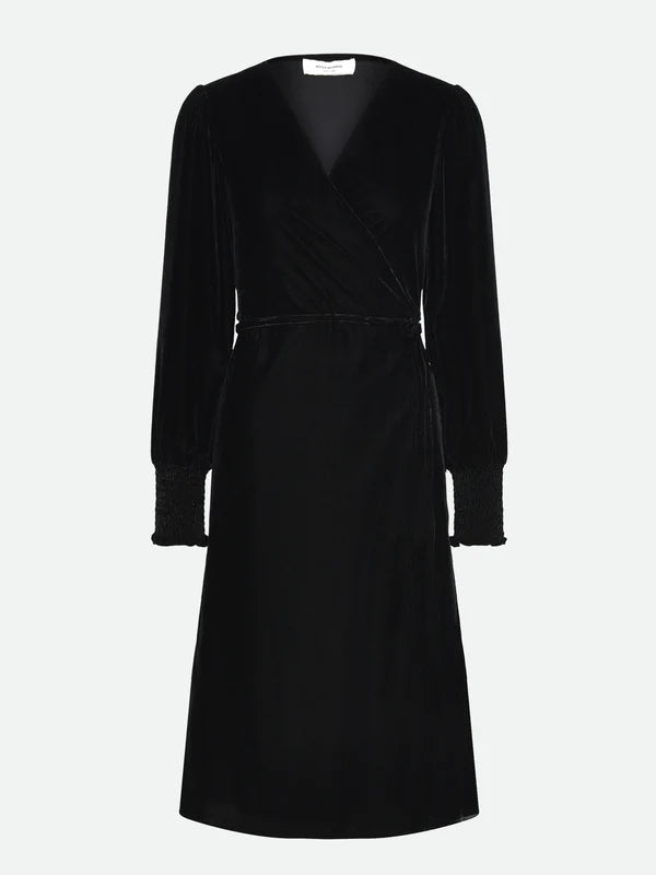 Aomi Wrap Dress, Black