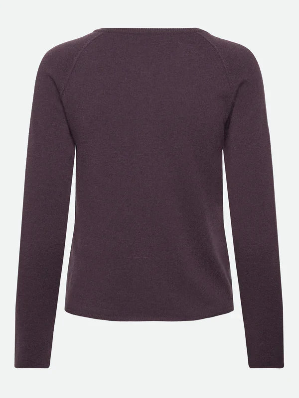 LAICA ONECK RAGLAN CARDIGAN, PLUM PERFECT