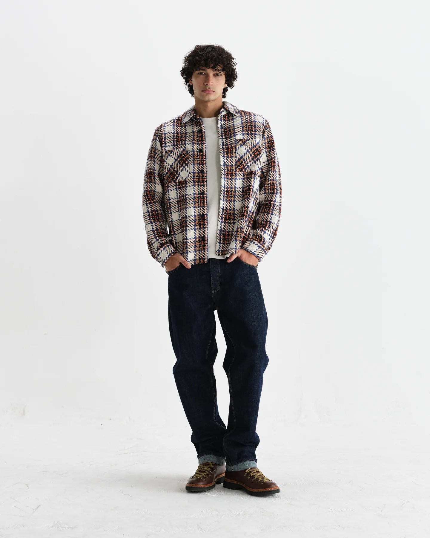 WHITING OVERSHIRT, ECRU MULTI