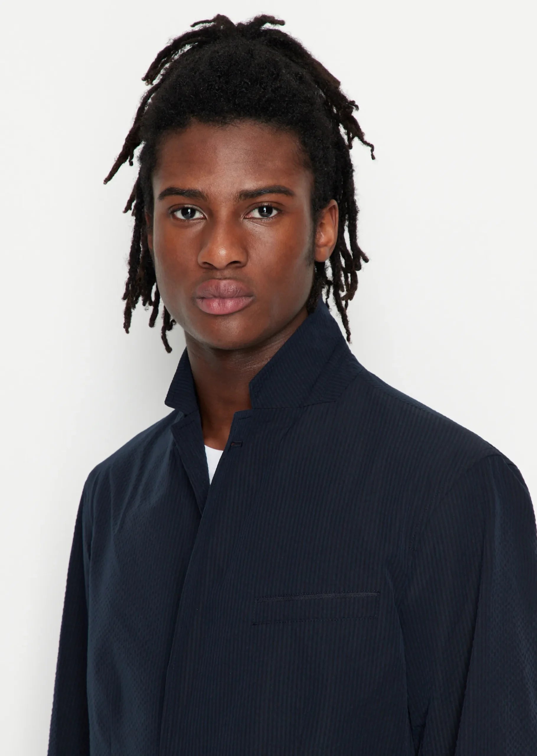 Man woven blazer, navy