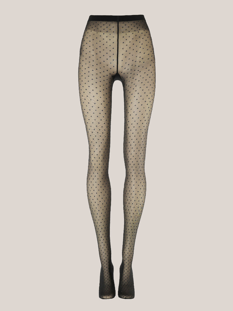 MULTI DOTS TIGHTS, BLACK/BLACK