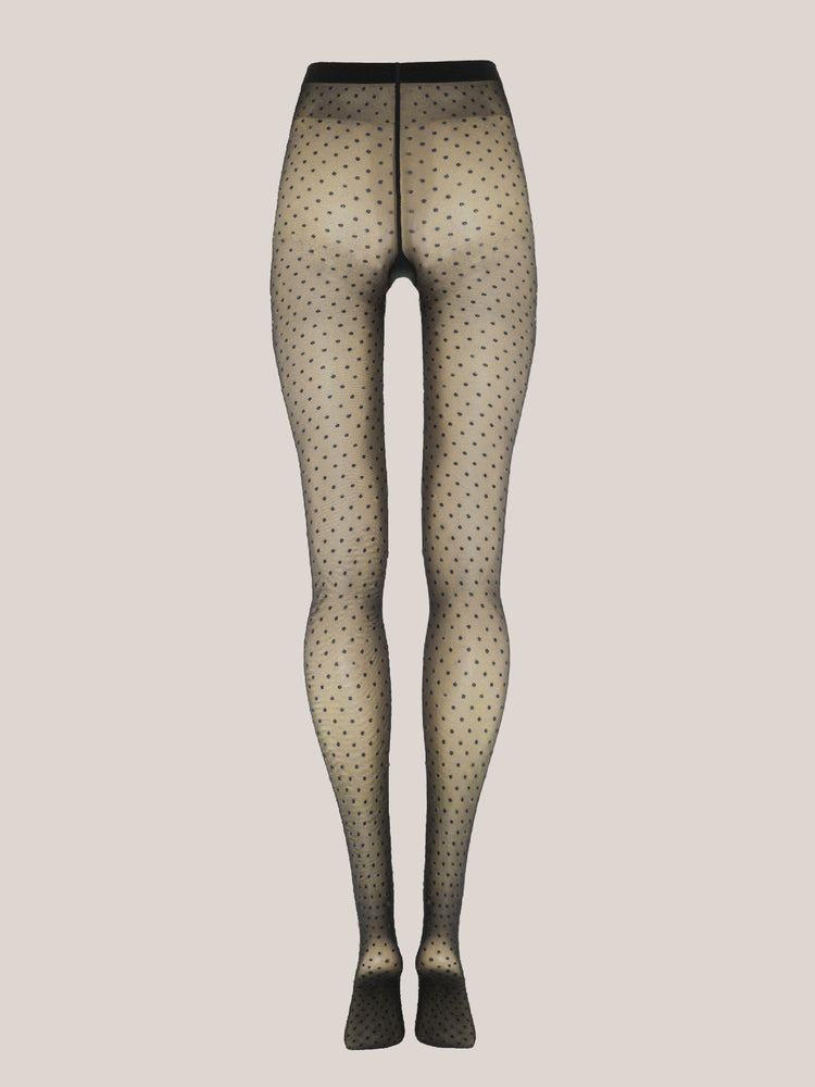 MULTI DOTS TIGHTS, BLACK/BLACK