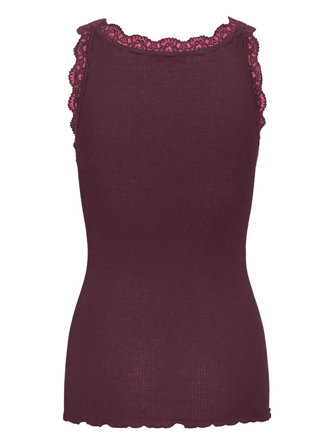 BALTA MODAL LACE U NECK TOP, WINETASTING