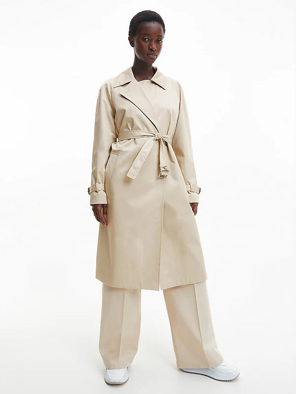 ESSENTIAL TRENCHCOAT, WHITE CLAY