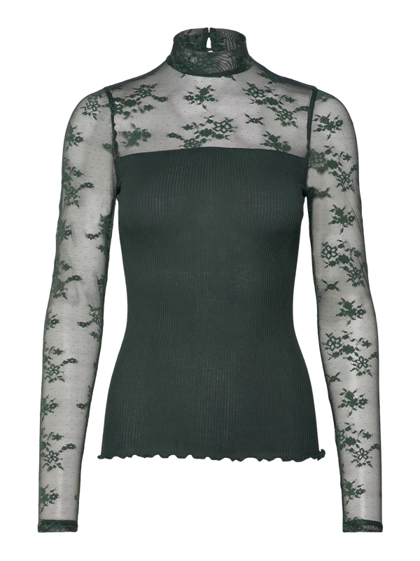 BALTA MODAL LS T-NECK FULL LACE, SCARAB