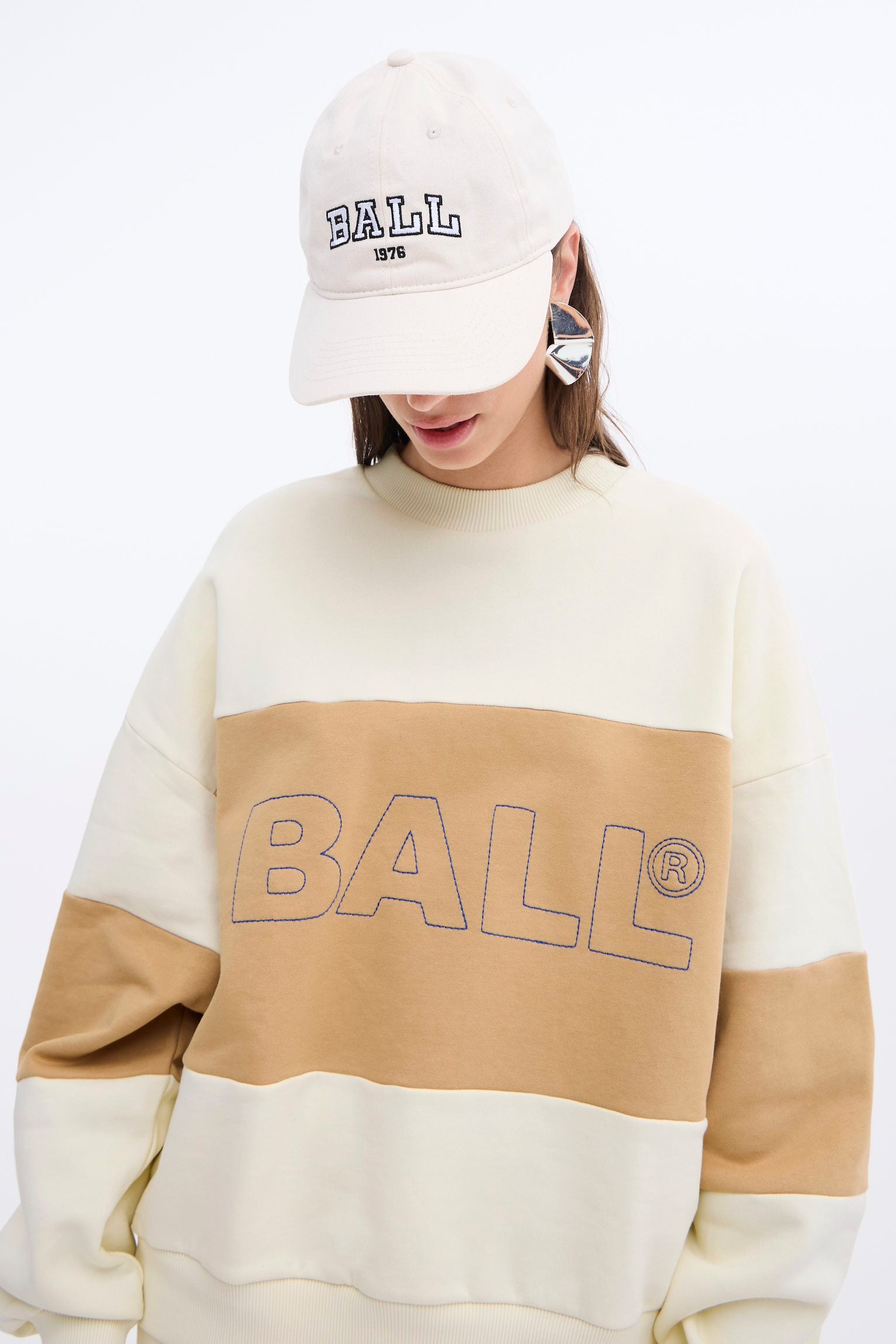 Ball Summer Chain Crew Neck, off white