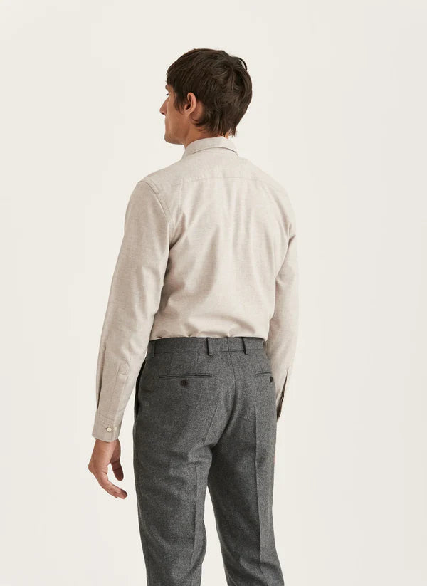 WATTS FLANNEL SHIRT, SLIM, KHAKI