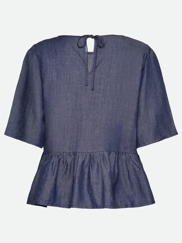 LEYLA SS BLOUSE, NAVY