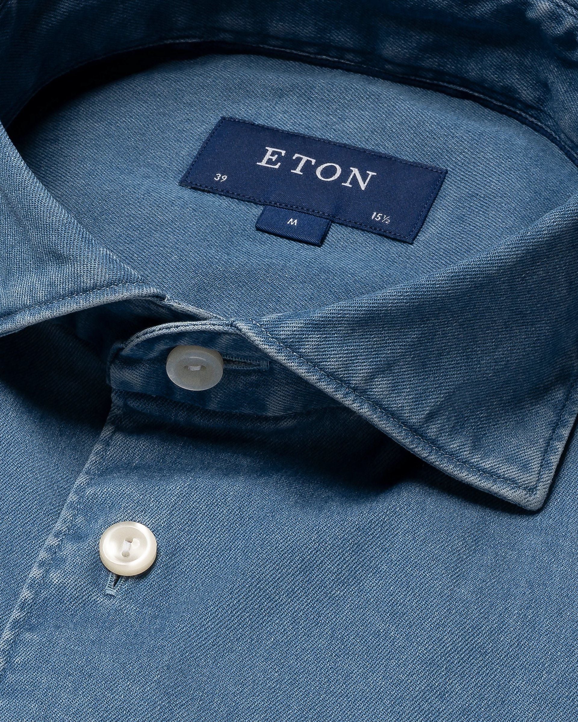 Stretch Denim Shirt, Light Blue