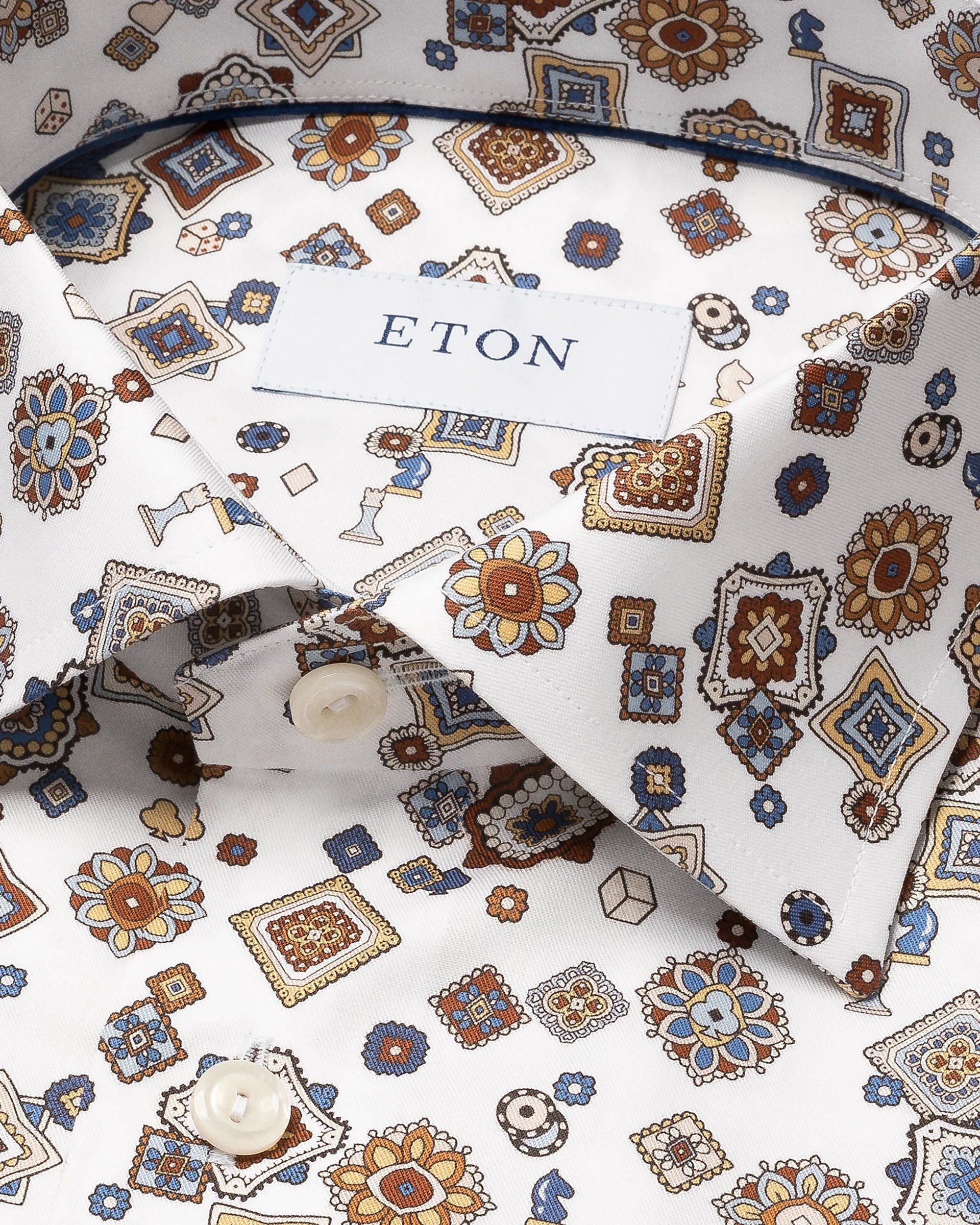 Geometric Signature Twill, Slim, White