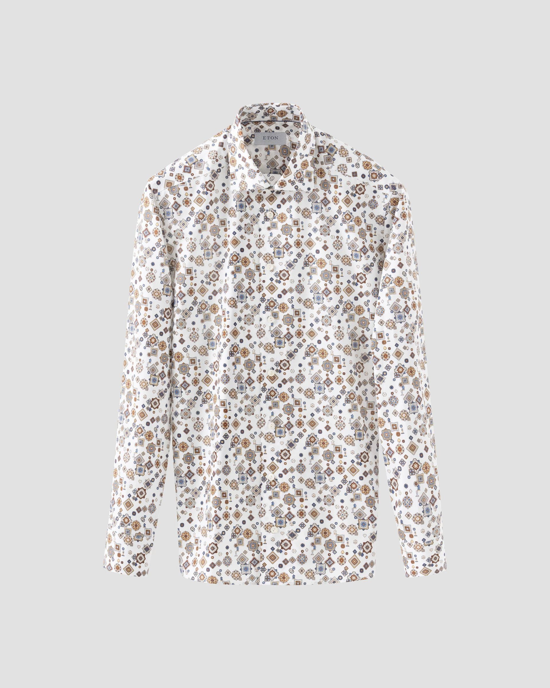 Geometric Signature Twill, Slim, White