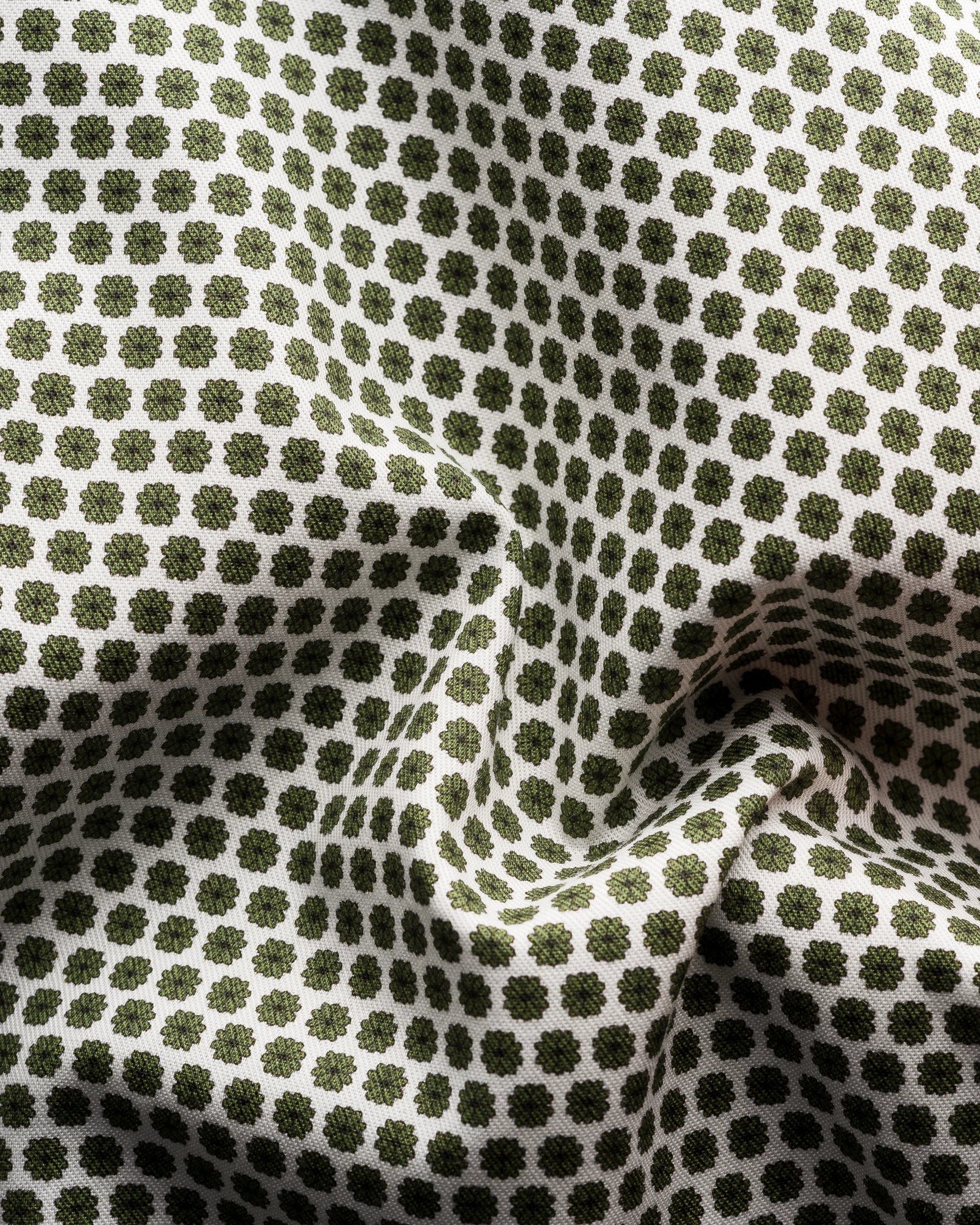 Micro Floral Signature Twill, Slim, Green