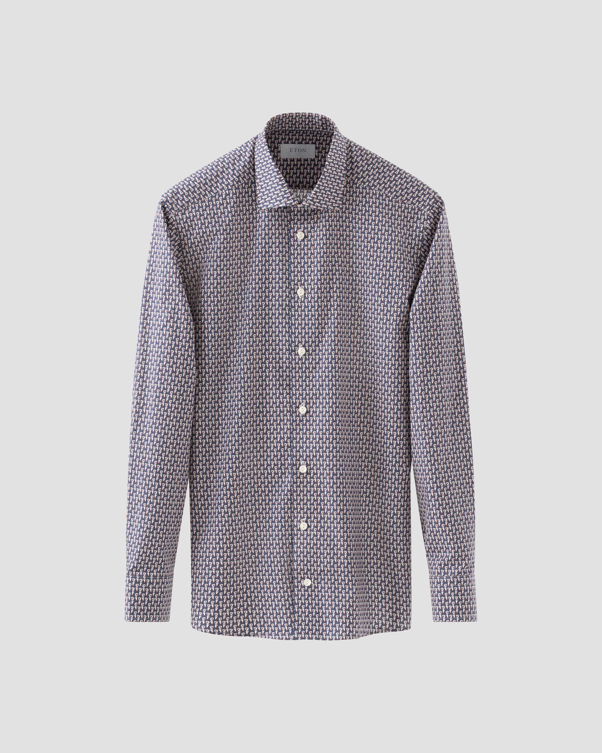 Motif Signature Twill Shirt, Mid Blue