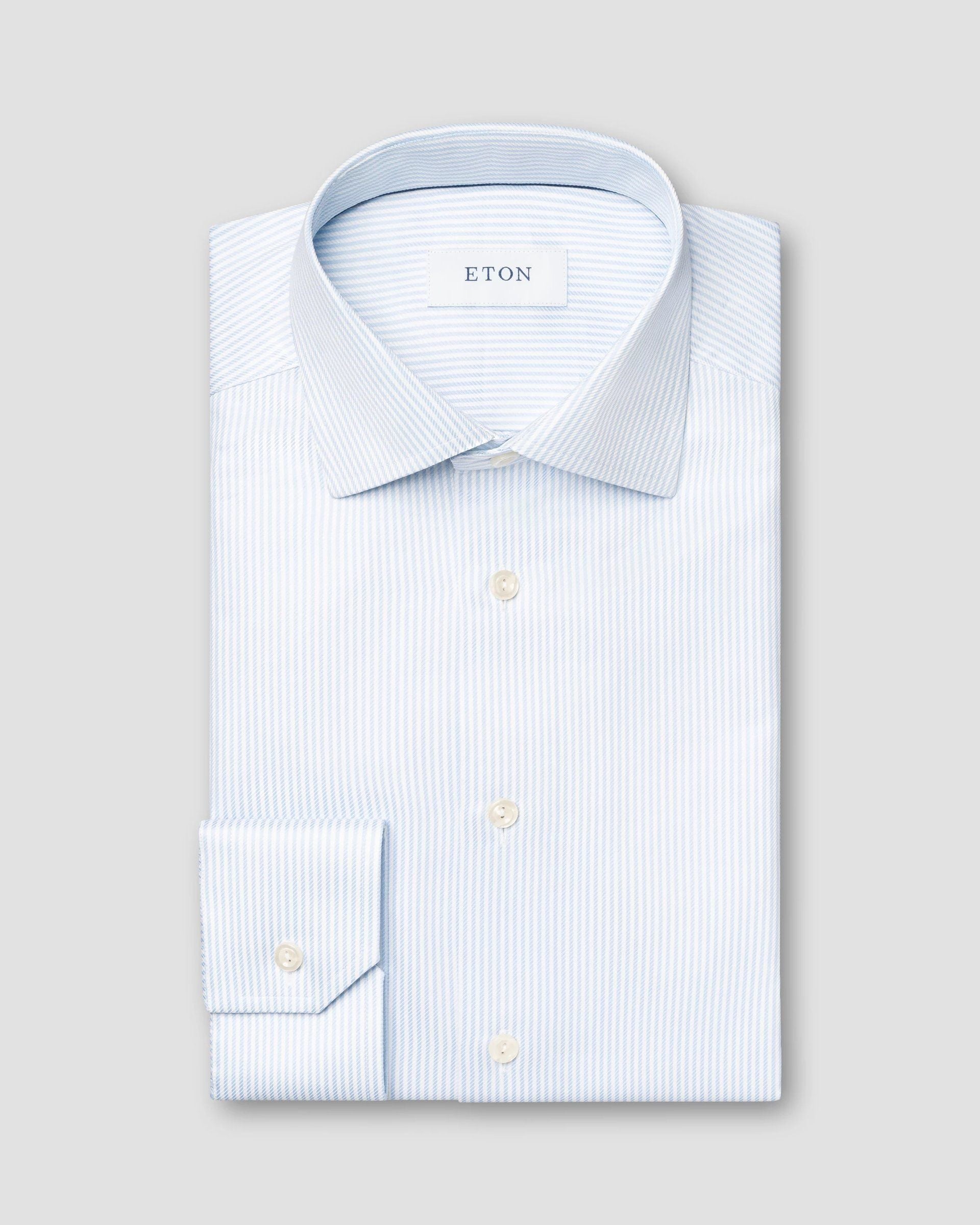 Striped Signature Twill, Slim, Light Blue